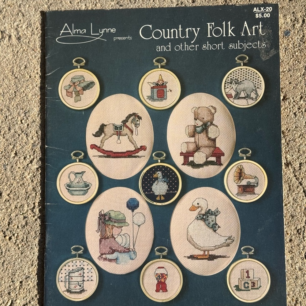 Country Folk Art Cross Stitch Pattern 1983